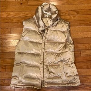 Talbots gold puffy vest